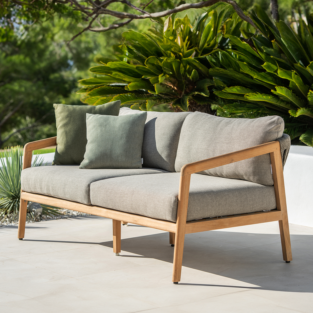 Ritz 2-zit loungebank in teak met all-weather kussen