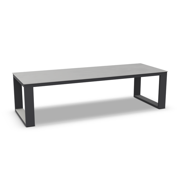 Linate garden table 280x100 in antracite aluminum and ceramic tabletop