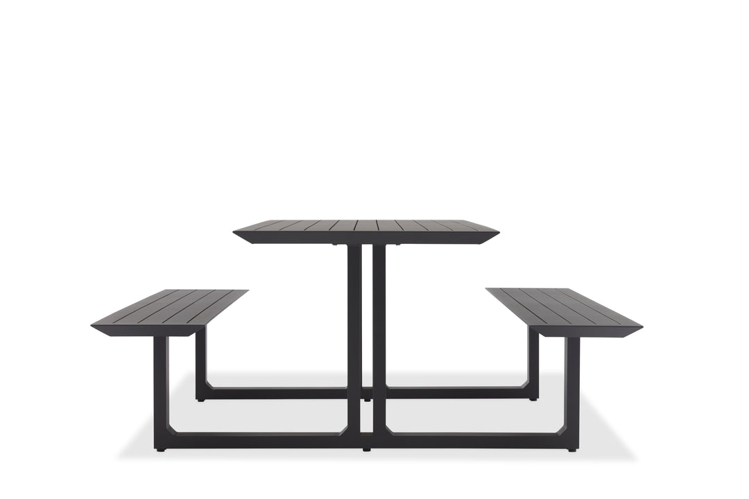 Cabo picknicktafel 240cm charcoal mat