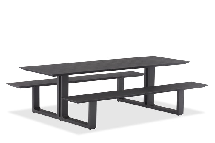 Cabo picnic table 240cm charcoal mat