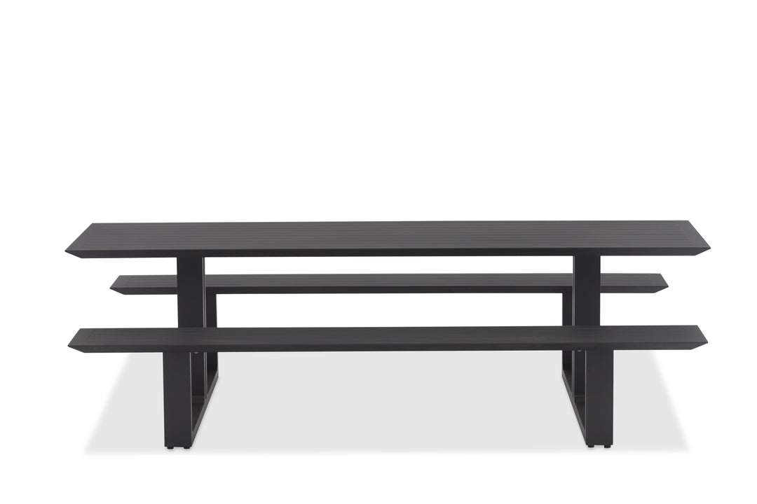 Cabo picnic table 240cm charcoal mat