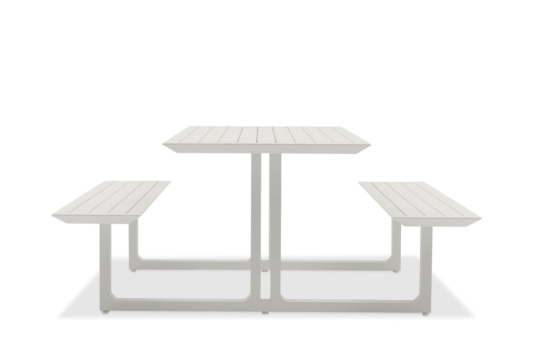 Cabo picnic table 240cm white matt