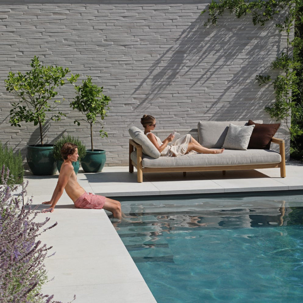 Tolo loungeset in teak en all-weather kussens