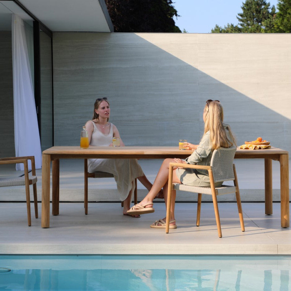 Tolo tuinset in teak met 6 stapelbare Tolo tuinstoelen