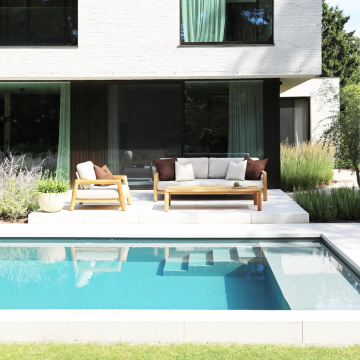 Tolo loungeset in teak en all-weather kussens