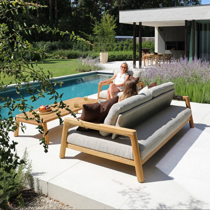 Tolo loungeset in teak en all-weather kussens