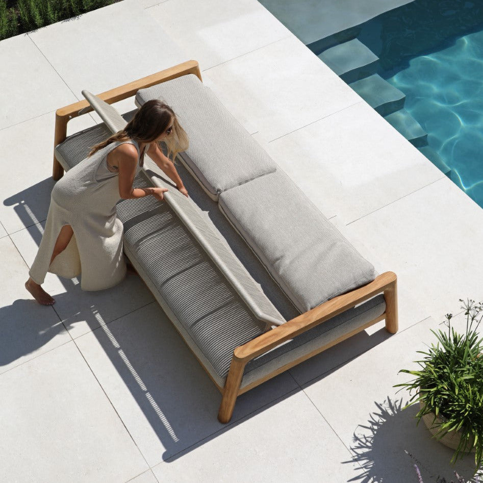Tolo loungeset in teak en all-weather kussens