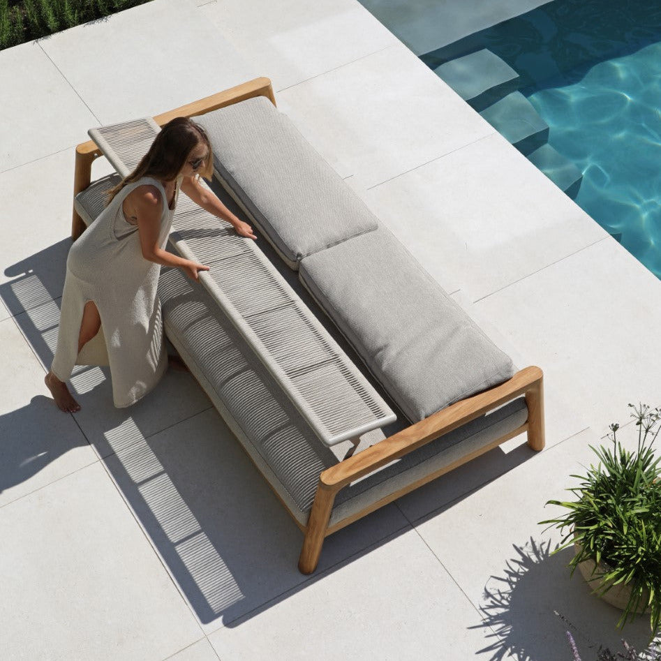 Tolo loungeset in teak en all-weather kussens