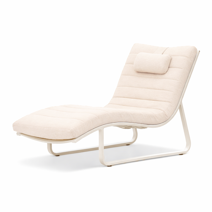 Lit de jour Florida en aluminium beige avec coussin sunproof