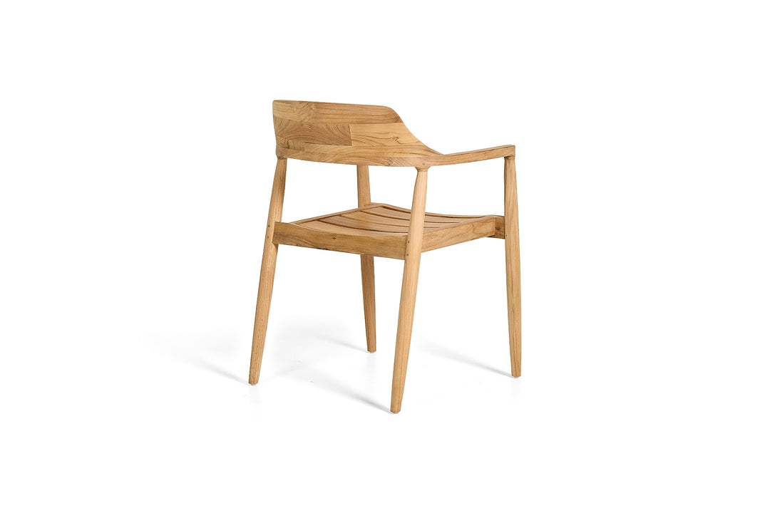 Tofino tuinset in teak met 6 stapelbare tofino tuinstoelen