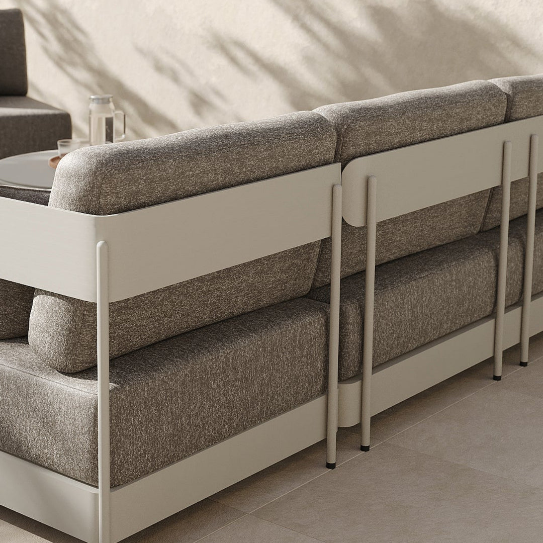 Senso lounge in beige (dune) aluminium en all-weather kussens