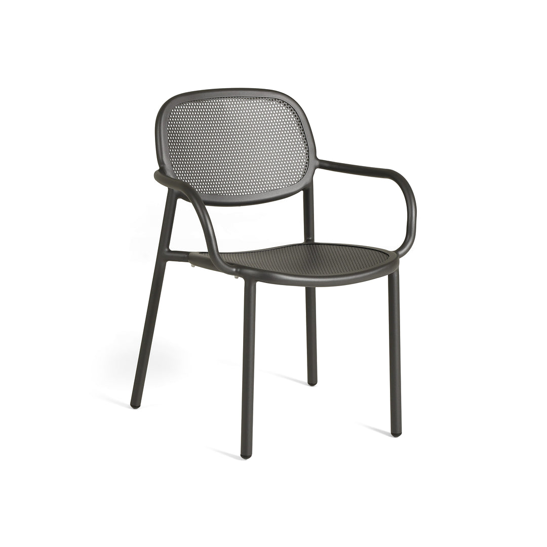 Gusto stapelbare tuinstoel in antracite aluminium