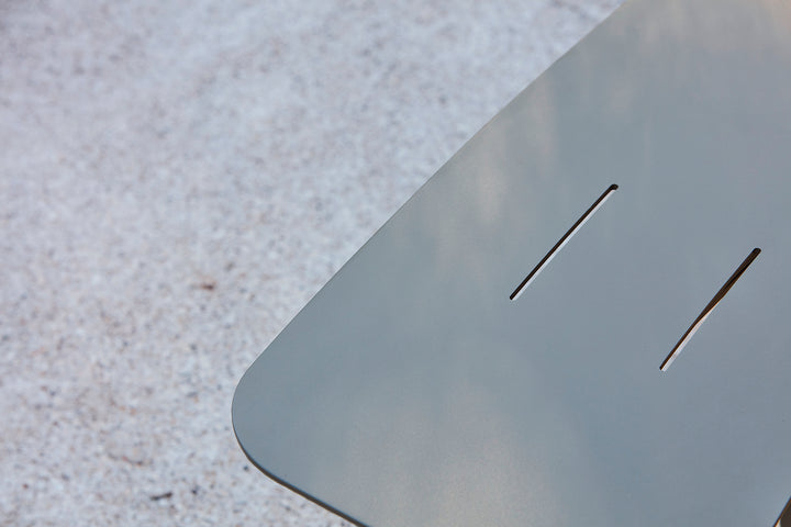 Squadro picknicktafel 229x229cm in groen mat aluminium