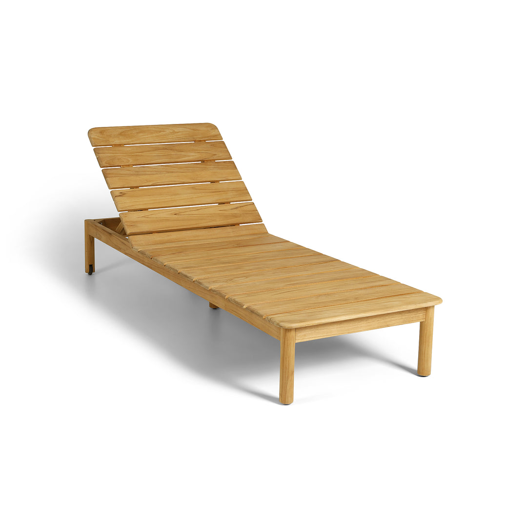 Tofino lounger in teak met all-weather kussen