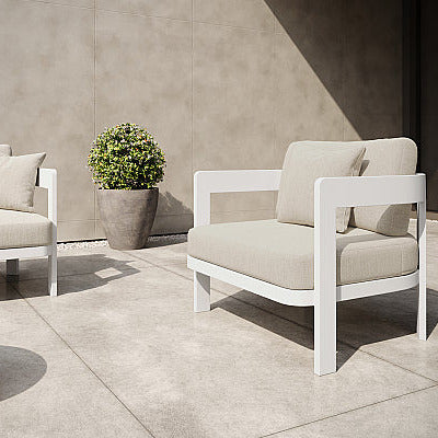 Domani loungeset in wit aluminium en all-weather kussens