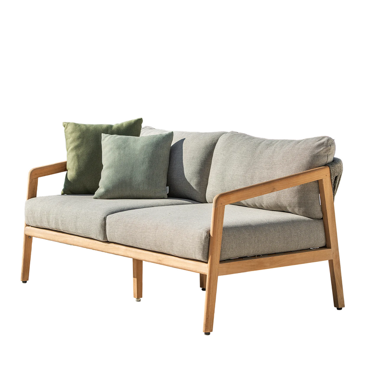 Ritz 2-zit loungebank in teak met all-weather kussen