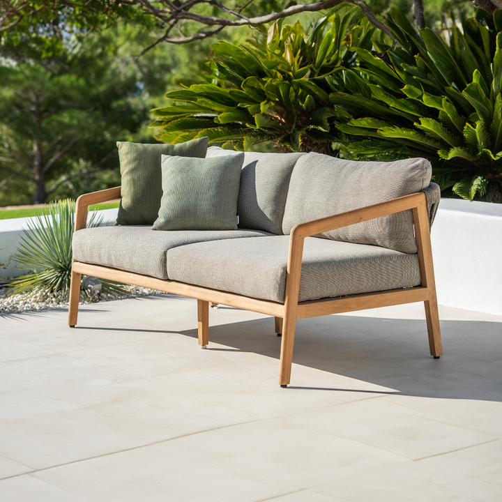 Ritz 2-zit loungebank in teak met all-weather kussen