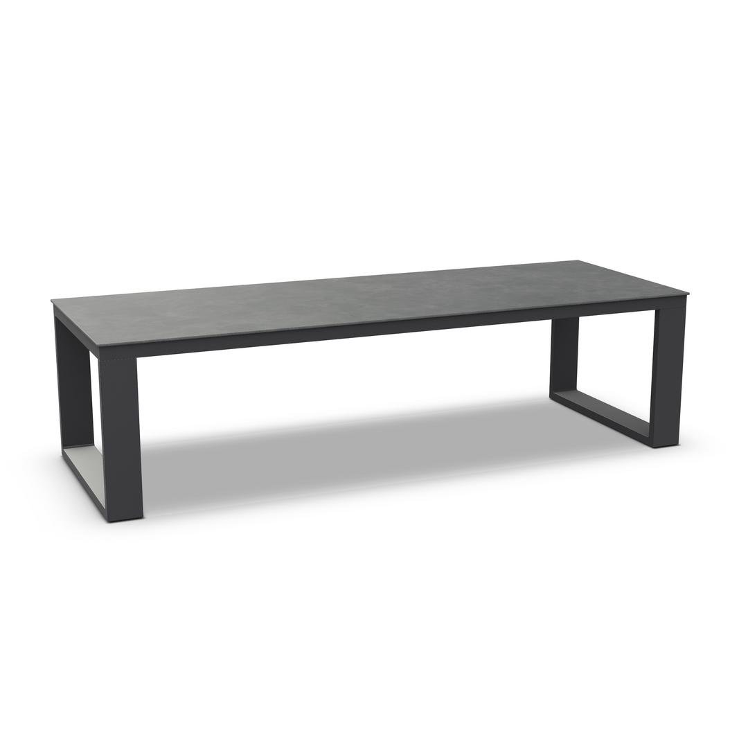 Linate tuintafel 280x100 charcoal mat - Jarderi