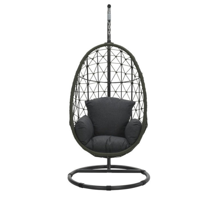 Eggo hanging chair rope moss green / reflex black