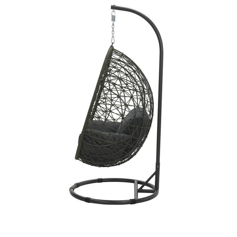 Eggo hanging chair rope moss green / reflex black