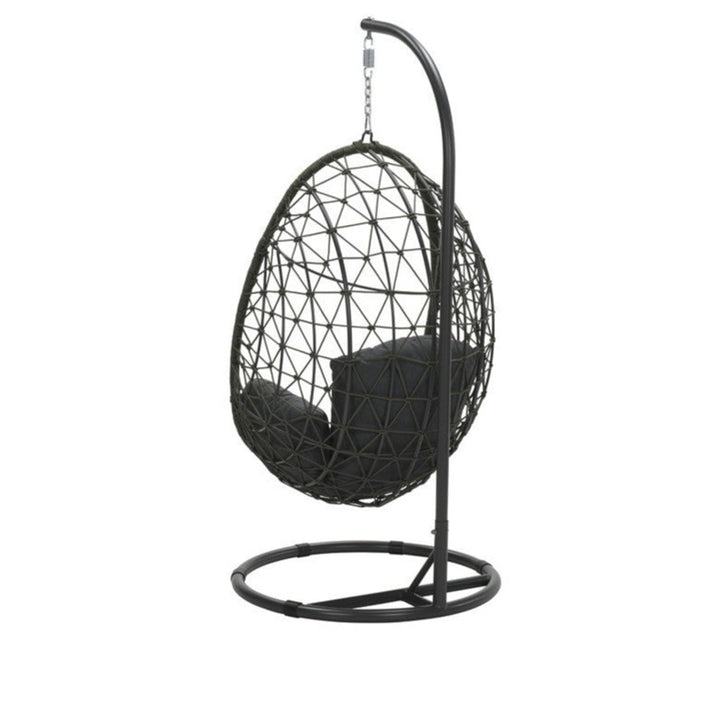 Eggo hanging chair rope moss green / reflex black