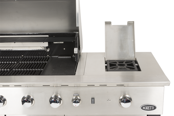 Boretti Luciano Outdoor kitchen stainless steel | with built-in refrigerator