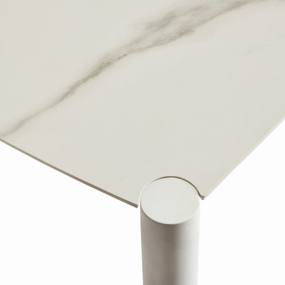 Icon table ceramic white matt 292x104 