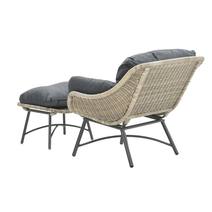 Logan fauteuil met voetenbank - vintage willow - Jarderi