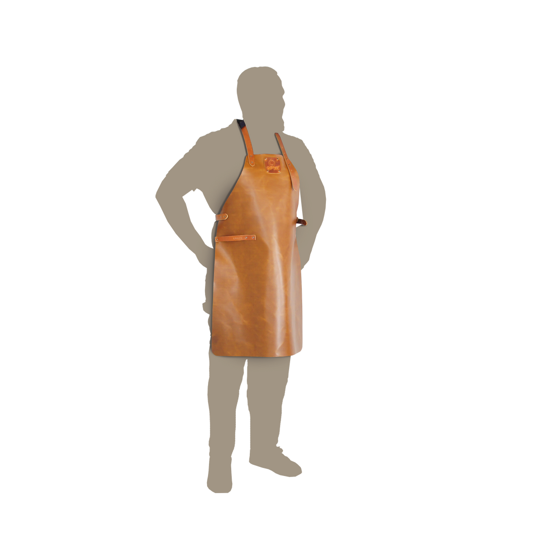 Ofyr Leather apron brown 