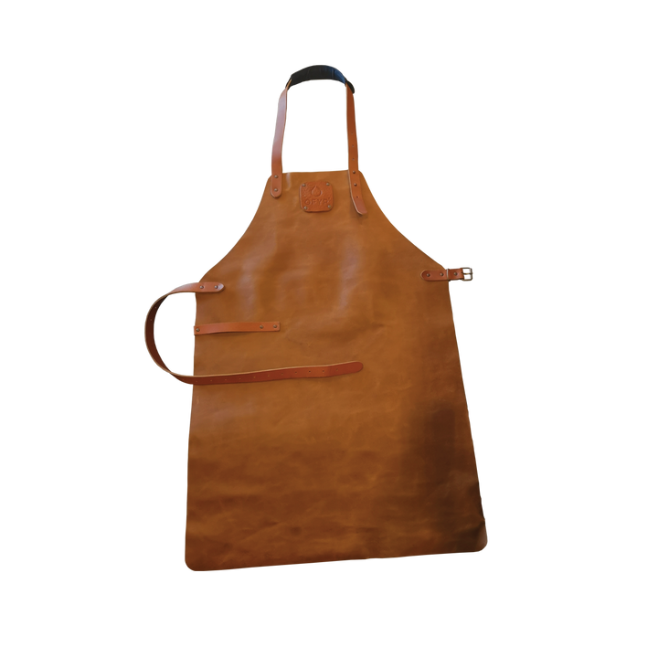 Ofyr Leather apron brown 