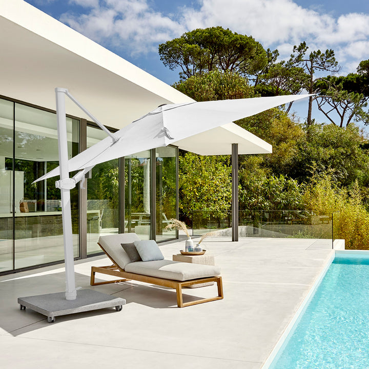 Antego parasol 300x300 sunbrella White / Natural