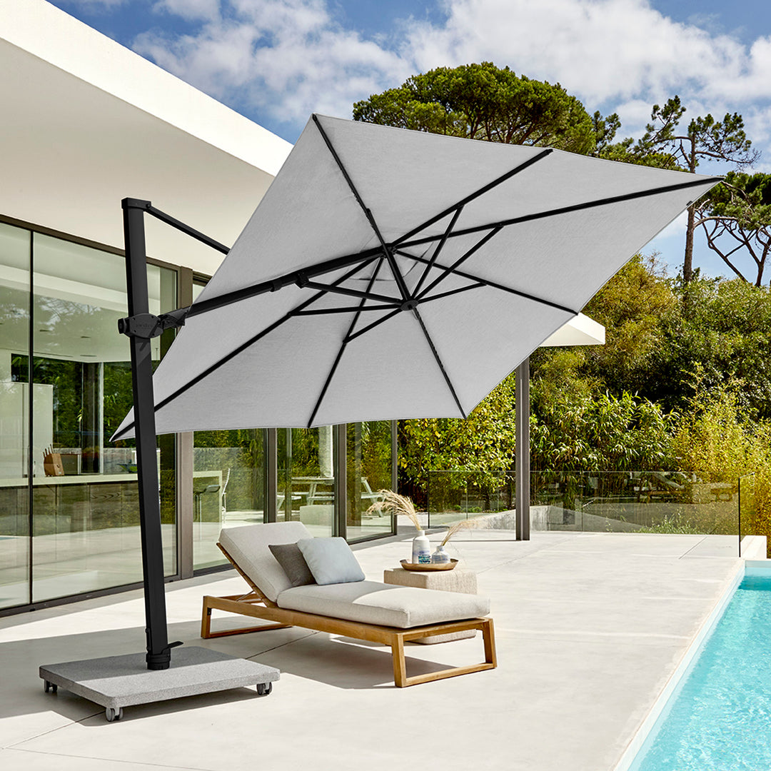 Antego parasol 300x300 sunbrella Black / Stone