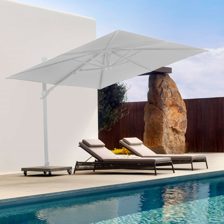 Azore Floating Parasol 300x300 parasol+base+cover Acrylic White/Cloud 